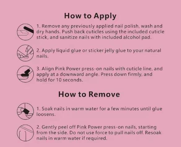 Pink Power Press on Nails- Pink Sand