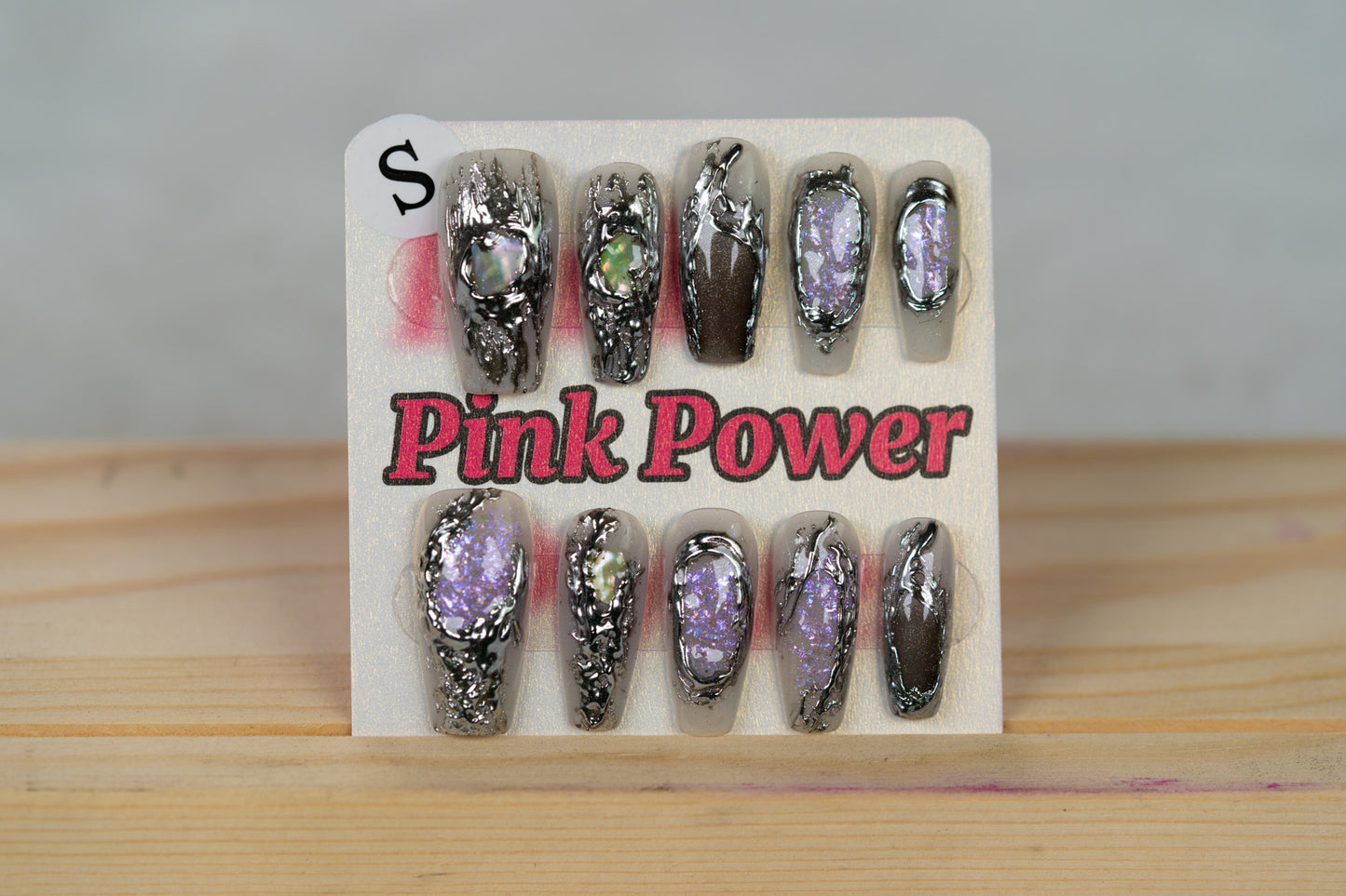 Pink Power Press on Nails- Coral Reef