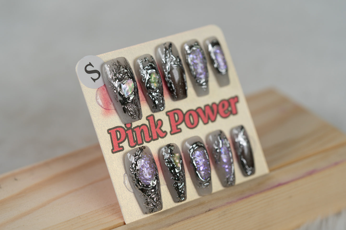 Pink Power Press on Nails- Coral Reef