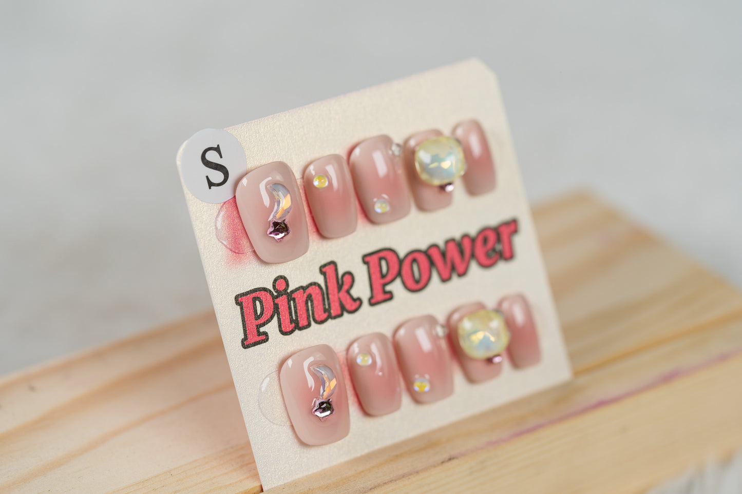 Pink Power Press on Nails- Luna's Tear