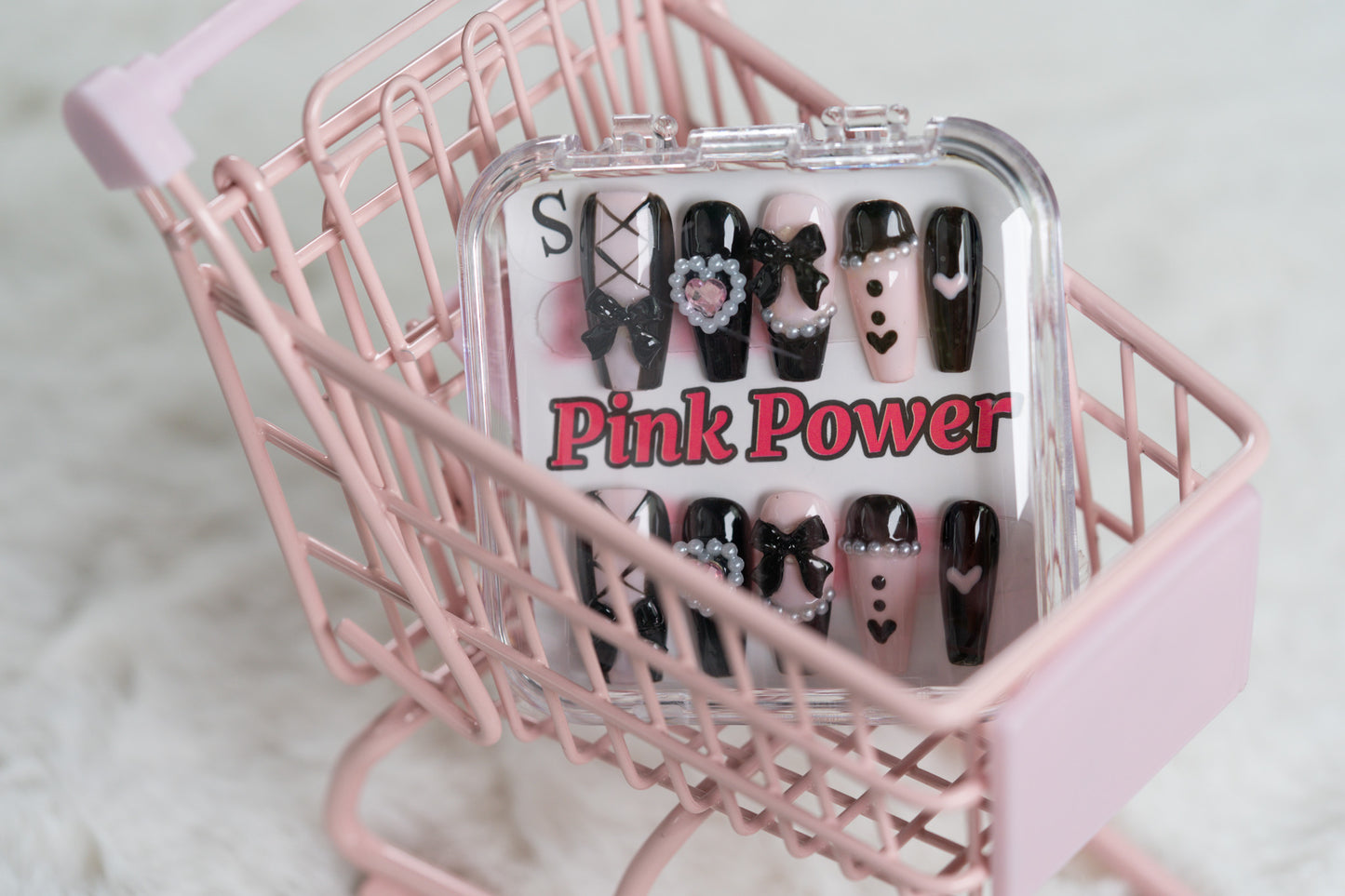 Pink Power Press on Nails- French Maid limited Edition