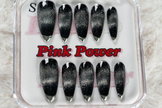 Pink Power Press on Nails- Star Dust