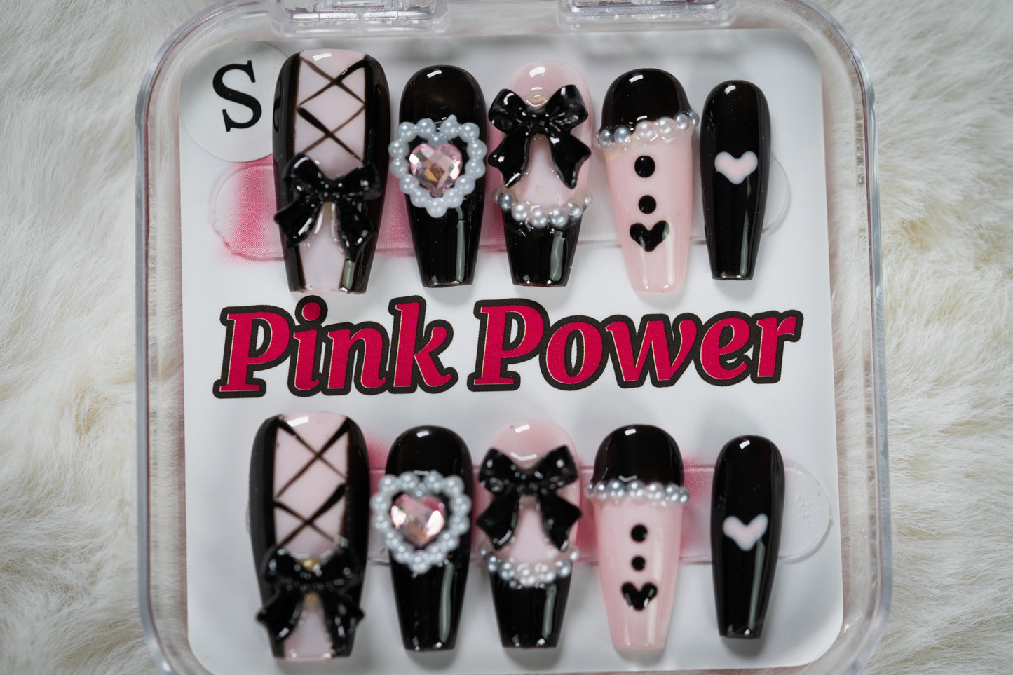 Pink Power Press on Nails- French Maid limited Edition