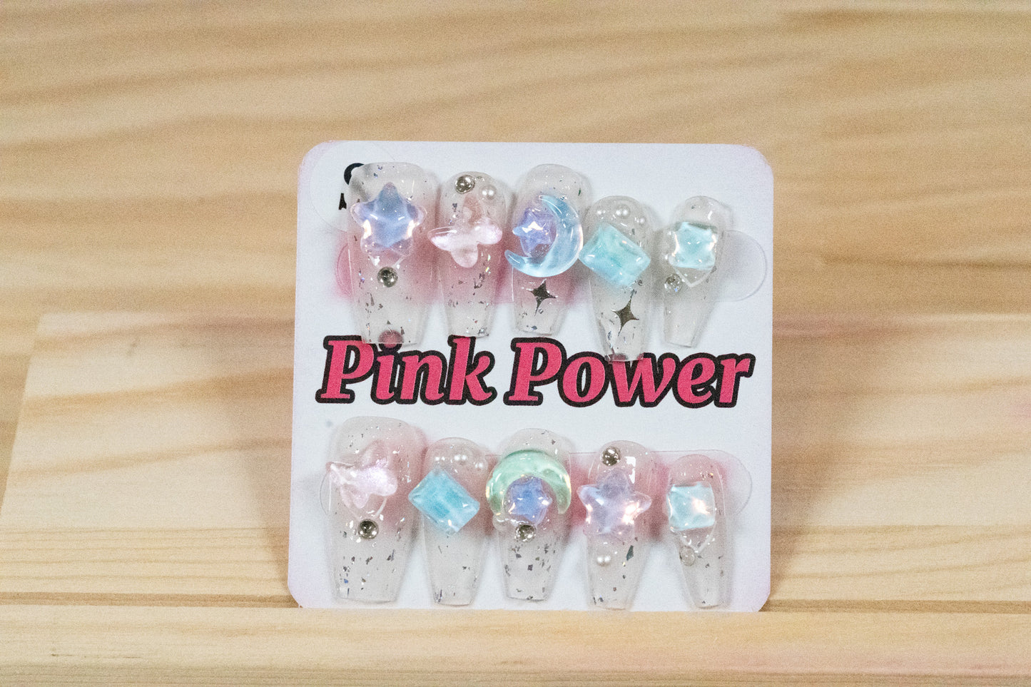 Pink Power Press On Nails- Clear Sailor Moon