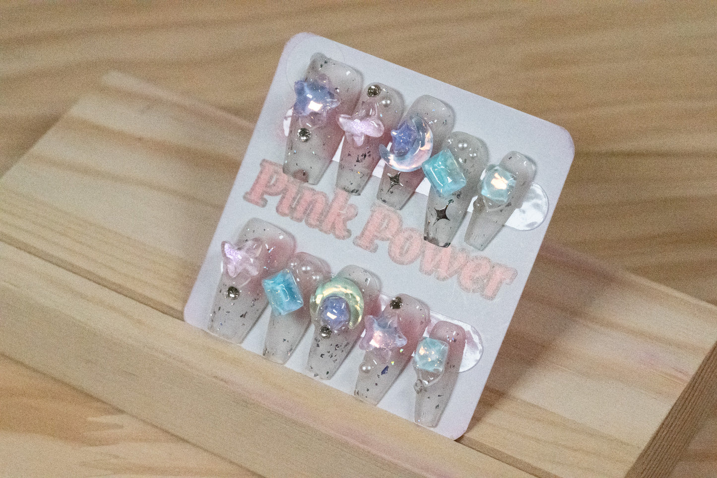 Pink Power Press On Nails- Clear Sailor Moon