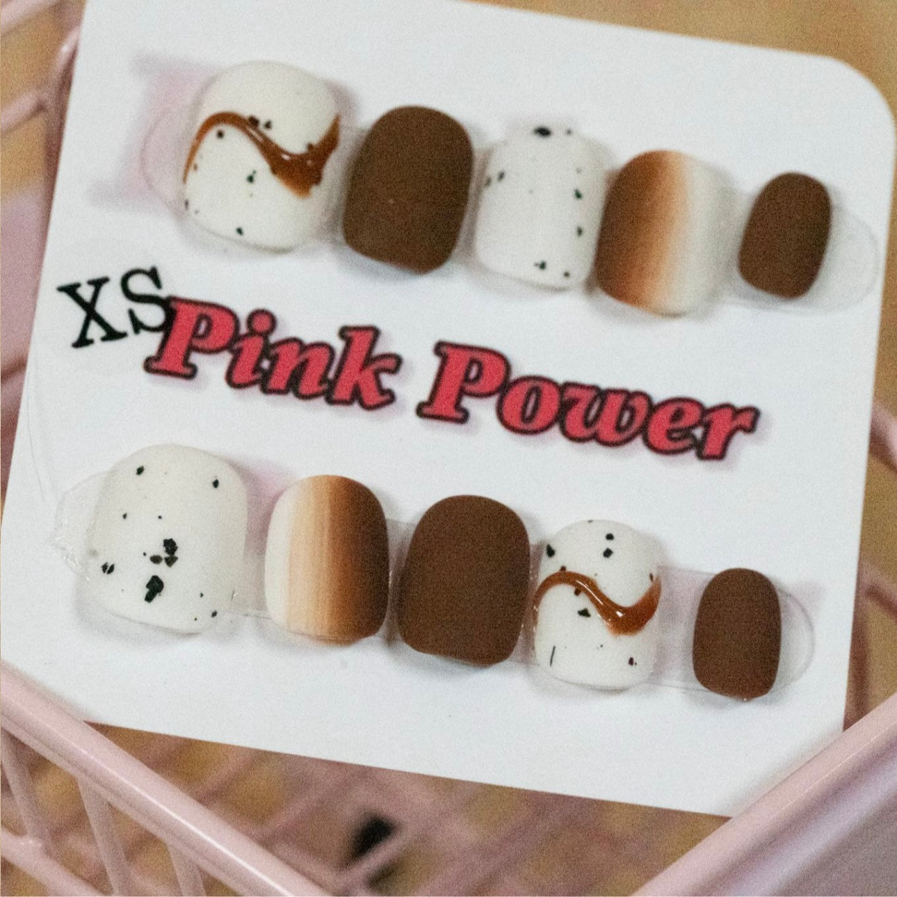 Pink Power Press on Nails- Coffee Time