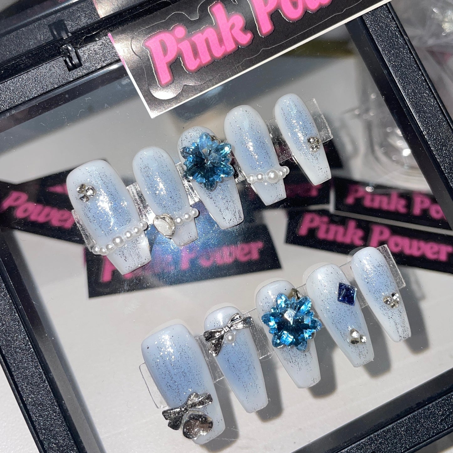 Pink Power Presson Nails- Elsa